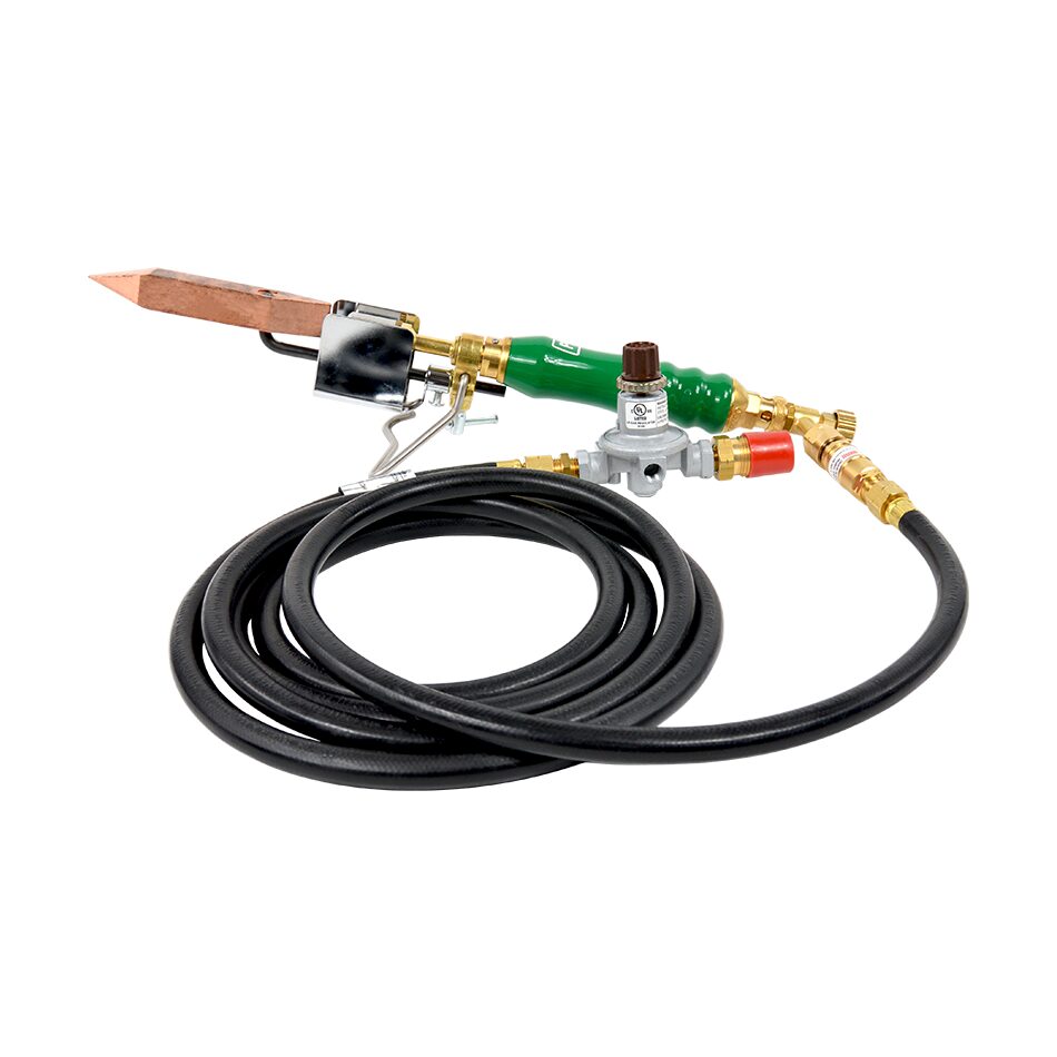 Soldering Kit With Copper Bit, Foot Stand, Regulator, And Black Hose