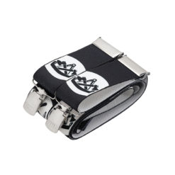 Black Suspenders With Trade Logo