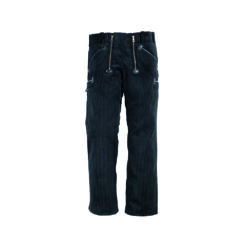 Black three-wire trenker corduroy trousers