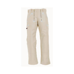 White Twisting Double Pilot Trouser
