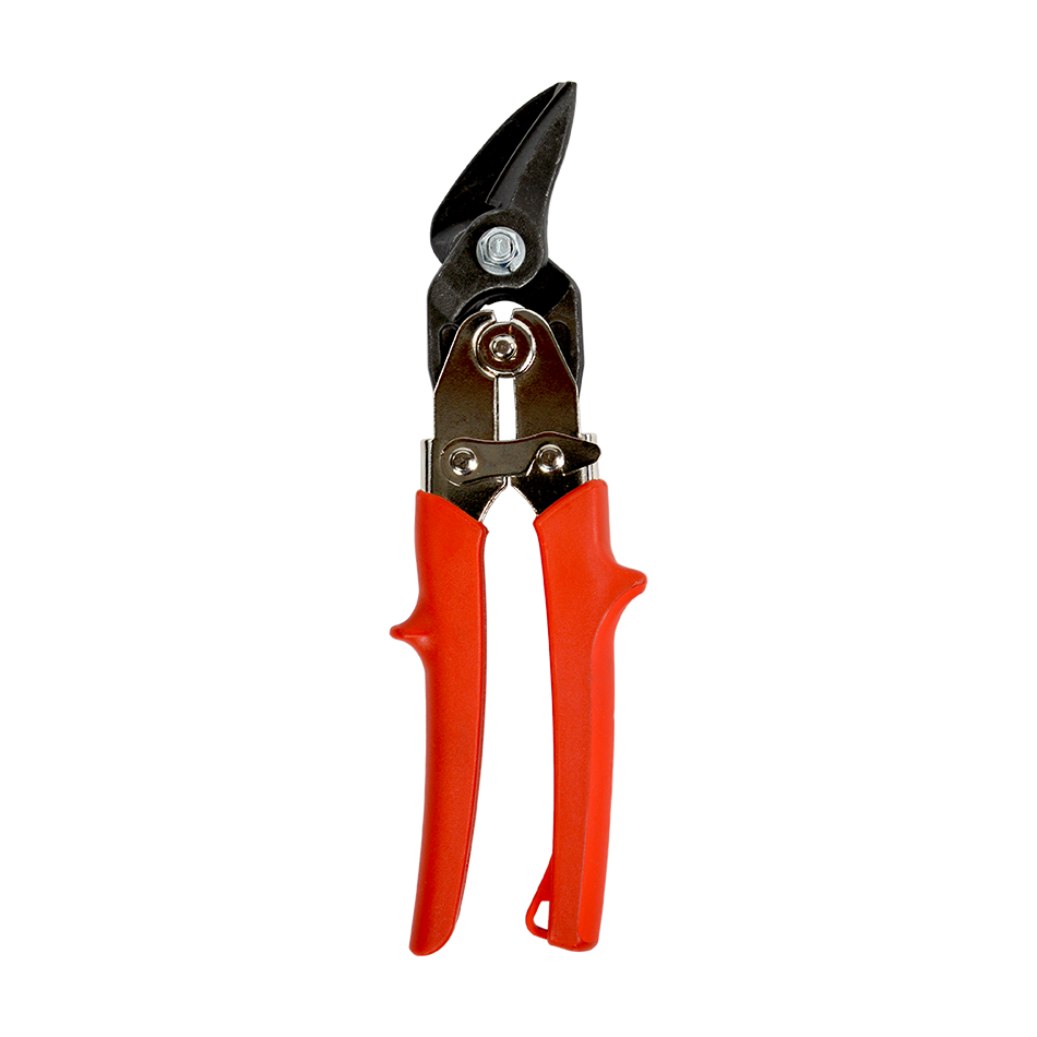 Stubai Right Compound Action Snips, Right, With Red Handle