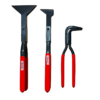Crimping plier set with three seaming pliers