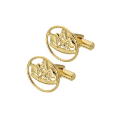 Gold Cuff Links With Carpenter's Logo