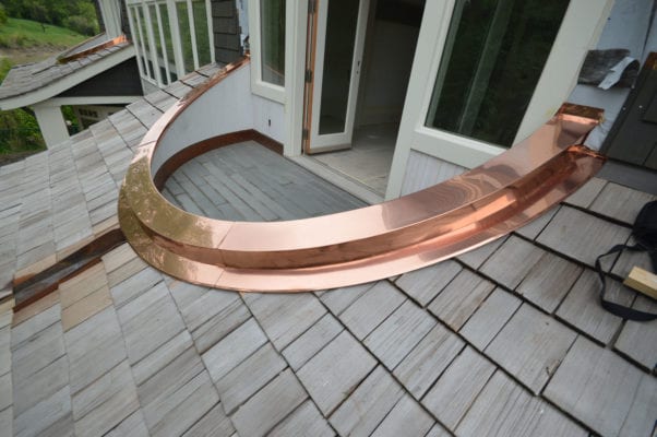 05 Custom Curved Copper Flashing Dsc 0659