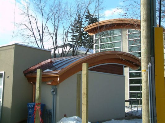 Curve Standing Seam Copper Roof