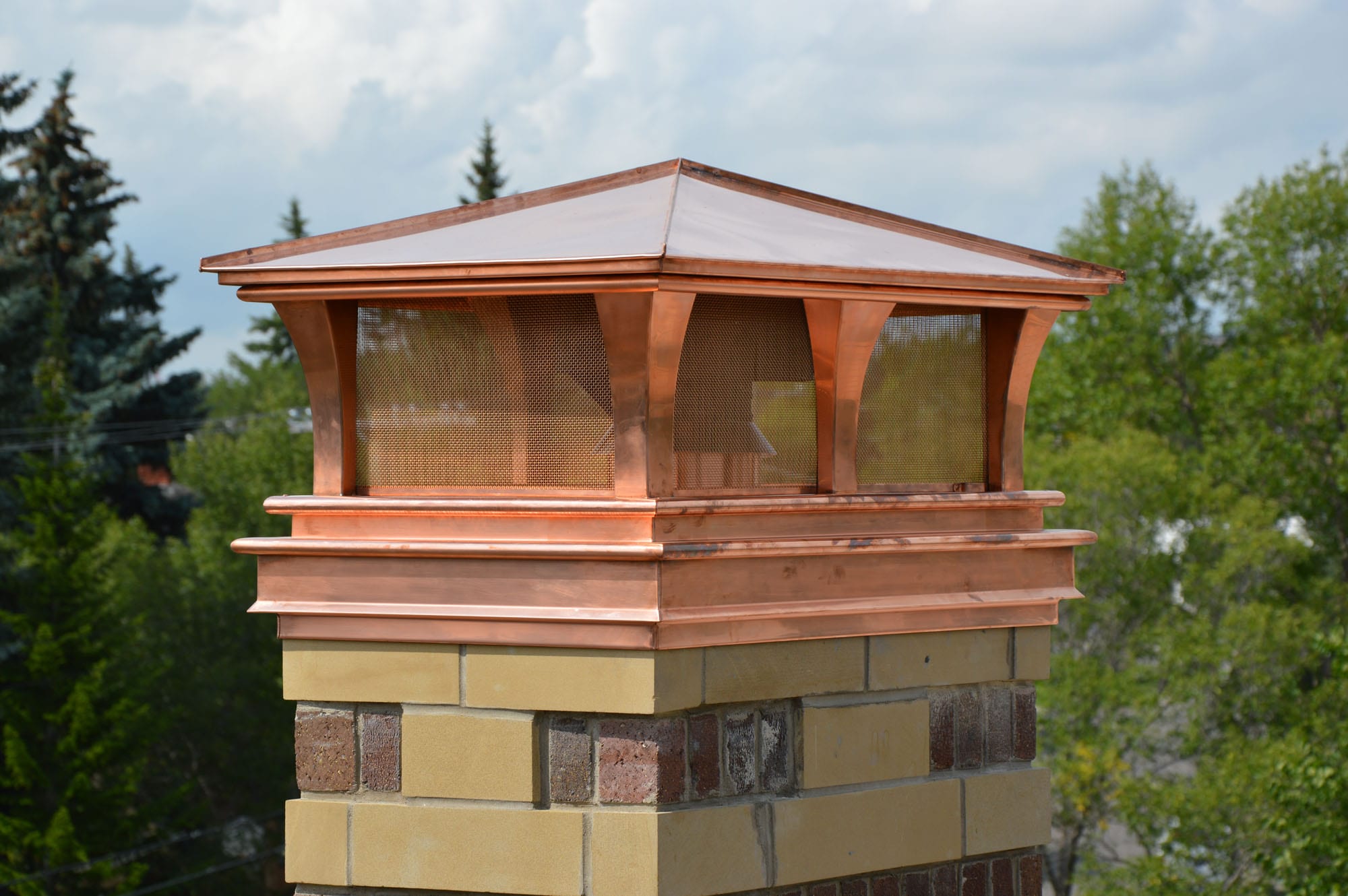 Custom Copper Chimney Cap