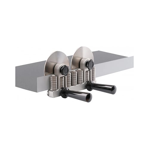 Double Silver Disc Bender With Black Handles