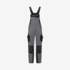 Gray and black overalls with pockets and straps