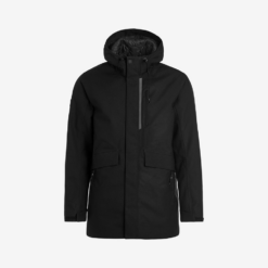 Black men's work jacket with pockets