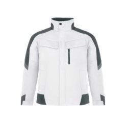 White and anthracite men's winter work jacket