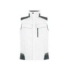 White And Anthracite Men's Work Vest