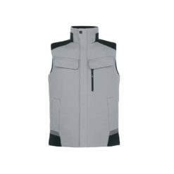 Grey And Black Men's Work Vest