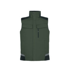 Olive And Black Men's Work Vest