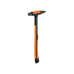 Orange and black tilers' hammer
