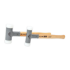 Stubai non-rebound soft-face hammer with the head pipe filled with steel shot and wooden handle