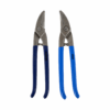 Kiesel left and right figure tin snips with blue pvc covered handles