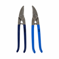 Kiesel left and right figure tin snips with blue pvc covered handles