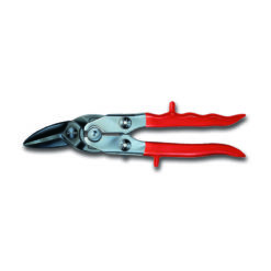 Compound action snips with red handle
