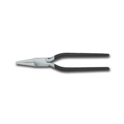 Stainless steel round nose pliers with black pvc covered handle
