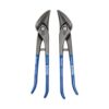 Freund combination tin snips with blue lacquered handles