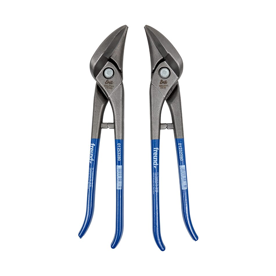 Freund Combination Tin Snips With Blue Lacquered Handles
