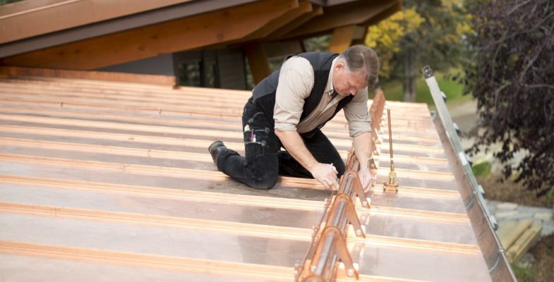 Peter Steetz From Steetz Copper Craft Working On A Roof
