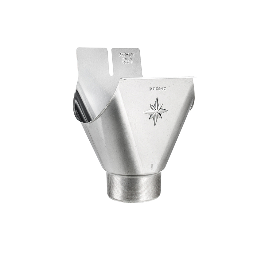 Zinc Plug-In Gutter Outlet Oval