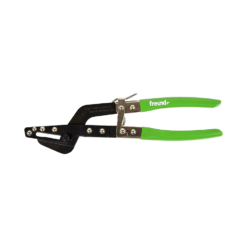 Freund hand notcher with green handles