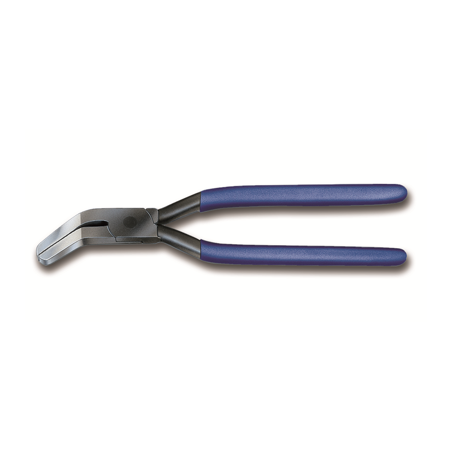 Kiesel Flat Nose Pliers With Blue Pvc Covered Handles And 40 Degree Angle