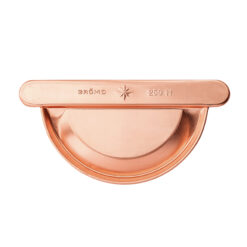 Groemo copper universal end cap, half round, high