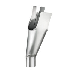 Groemo zinc adjustable outlet, for half round gutter