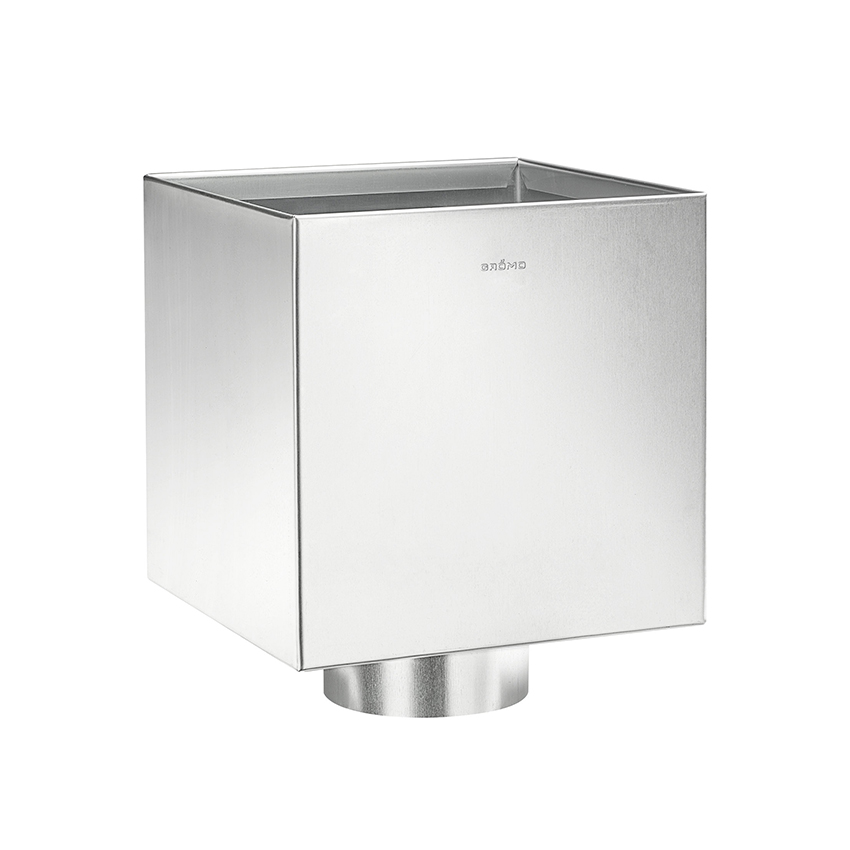 Groemo Zinc Cubic Flat Roof Hopper, Without Inflow