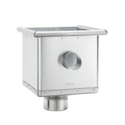 Groemo zinc hopper with overflow pipe