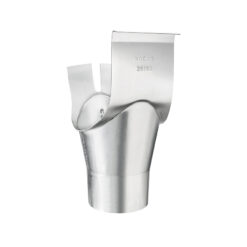 Groemo zinc diagonal outlet, cylindrical, for half round gutter