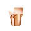 Groemo copper diagonal outlet, half round gutter
