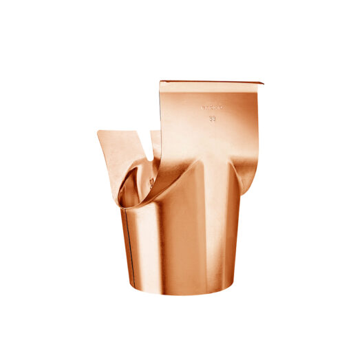 Groemo Copper Diagonal Outlet, Half Round Gutter