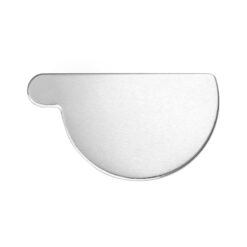 Groemo zinc gutter end cap, half round, right