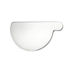 Groemo zinc gutter end cap, half round, left