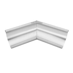 Groemo zinc exterior gutter corner, half round, 300mm side length