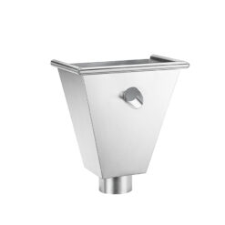 Groemo zinc flush hopper, angular with overflow