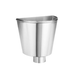 Groemo zinc flush hopper, half round