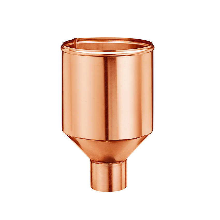 Groemo Copper Funnel Hopper, Cylindrical