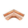 Groemo copper exterior gutter corner, half round