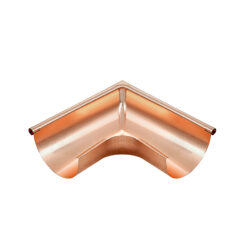 Groemo copper exterior gutter corner, half round