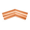 Groemo copper interior gutter corner, half round with side length 300mm