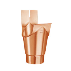 Groemo copper plug-in gutter outlet, round