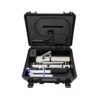 Buschmann double falz seamer, extension kit, and mini double lock hand seamer set in black case