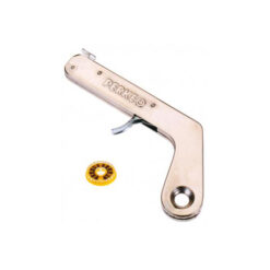 Silver gun shaped gas lighter