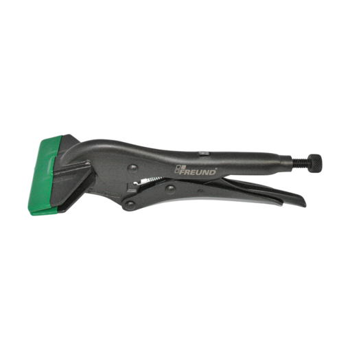 Freund Broad Mouth Grip Pliers With Green Plastic Coated Handle