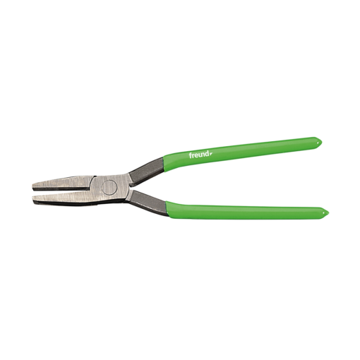 Freund Flat Nose Pliers With Green Plastic Coated Handle